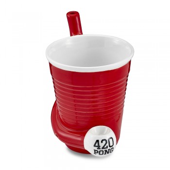 Red Beer Pong Cup Pipe [88192]